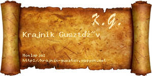 Krajnik Gusztáv névjegykártya