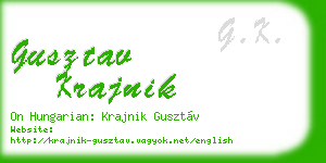 gusztav krajnik business card